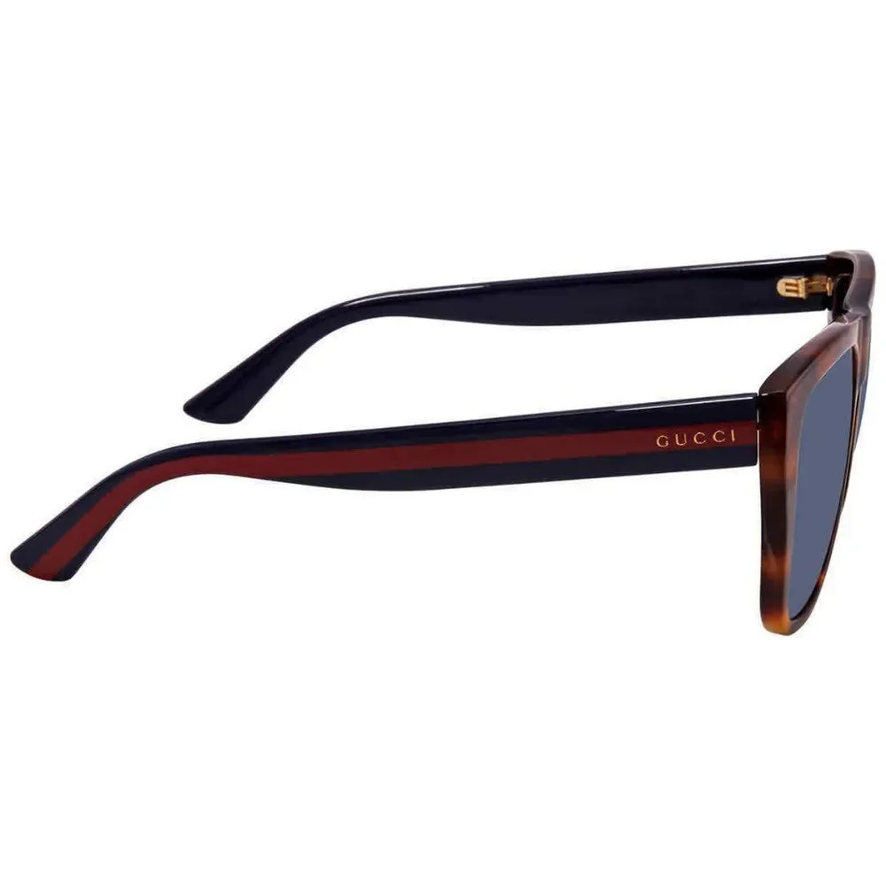 NEW Gucci Havana Blue Rectangular Men's Sunglasses!